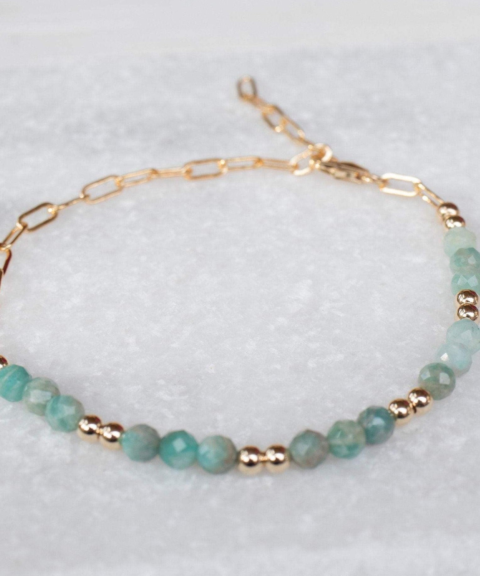 Amazonite Bracelet ~ Gold Filled or Sterling Silver 925 ~ MB017 - Maresia Jewelry