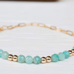 Amazonite Bracelet ~ Gold Filled or Sterling Silver 925 ~ MB017 - Maresia Jewelry