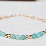 Amazonite Bracelet ~ Gold Filled or Sterling Silver 925 ~ MB017 - Maresia Jewelry