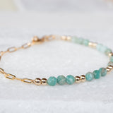 Amazonite Bracelet ~ Gold Filled or Sterling Silver 925 ~ MB017 - Maresia Jewelry
