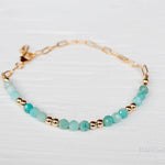 Amazonite Bracelet ~ Gold Filled or Sterling Silver 925 ~ MB017 - Maresia Jewelry
