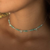 Amazonite Choker ~ Sterling Silver 925 or Gold Filled ~ MN020 - Maresia Jewelry