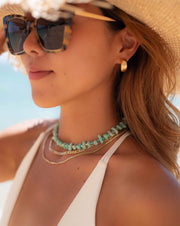 Amazonite Choker ~ Sterling Silver 925 or Gold Filled~ Choker ~ Jewelry ~ Minimalist~ Handmade~ Thin Chain~ Delicate ~Layered MN065
