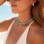 Amazonite Choker ~ Sterling Silver 925 or Gold Filled~ Choker ~ Jewelry ~ Minimalist~ Handmade~ Thin Chain~ Delicate ~Layered MN065