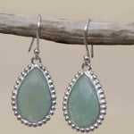 Amazonite Earrings ~ Sterling Silver 925 ~ Bohemian ~ Gemstone ~ Dangle ~ Handmade ~ Jewelry ~ Gift for her ~Maresi ~Boho~Tear Drop~ME196