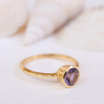 Amethyst Gold Ring ~ 18k Gold Plated ~ MR213 - Maresia Jewelry