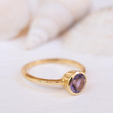 Amethyst Gold Ring ~ 18k Gold Plated ~ MR213 - Maresia Jewelry