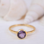 Amethyst Gold Ring ~ 18k Gold Plated ~ MR213 - Maresia Jewelry