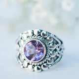 Amethyst Ring ~ Sterling Silver 925 ~MR099A - Maresia Jewelry