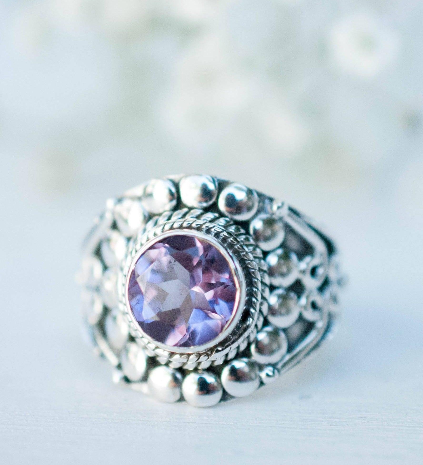 Amethyst Ring ~ Sterling Silver 925 ~MR099A - Maresia Jewelry
