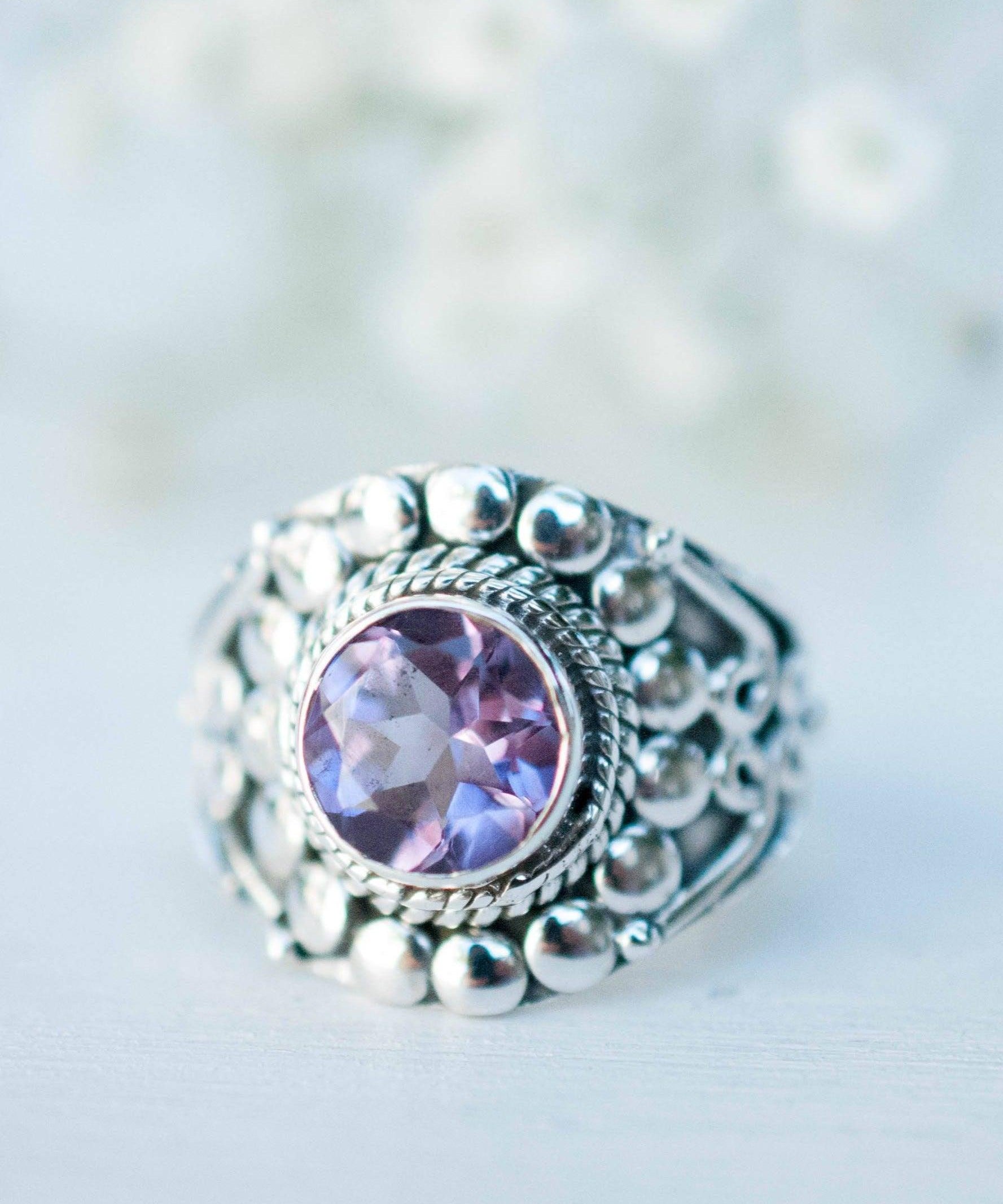 Amethyst Ring ~ Sterling Silver 925 ~MR099A - Maresia Jewelry