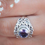 Amethyst Ring ~ Sterling Silver 925 ~MR099A - Maresia Jewelry