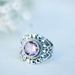 Amethyst Ring ~ Sterling Silver 925 ~MR099A - Maresia Jewelry