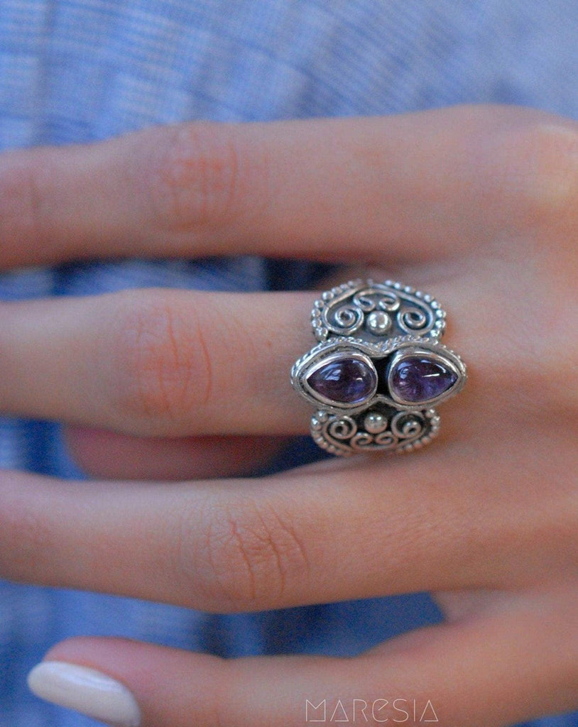 Amethyst Ring ~ Sterling Silver 925 ~ MR106A - Maresia Jewelry