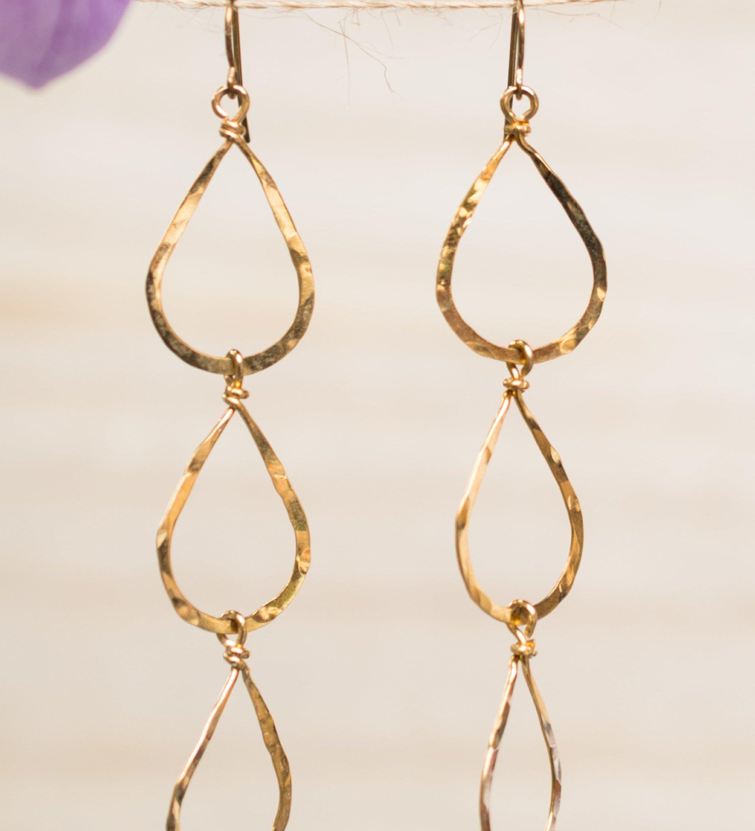 Ana Paula Tear Drop Earrings ~Gold Plated or Silver Plated ~ SME008 - Maresia Jewelry
