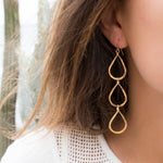 Ana Paula Tear Drop Earrings ~Gold Plated or Silver Plated ~ SME008 - Maresia Jewelry