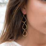 Ana Paula Tear Drop Earrings ~Gold Plated or Silver Plated ~ SME008 - Maresia Jewelry