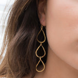 Ana Paula Tear Drop Earrings ~Gold Plated or Silver Plated ~ SME008 - Maresia Jewelry