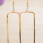Ana Rectangular Turquoise Earrings ~Gold Plated or Silver Plated ~ SME023 - Maresia Jewelry