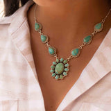 Turquoise necklace~ Sterling Silver 925 ~ Jewelry ~ Gift For Her ~ Handmade~ Thin Chain ~ MN068