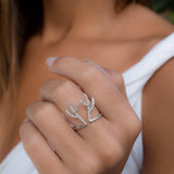 Antler Ring~ Sterling Silver 925~ SMR064 - Maresia Jewelry