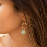 Aqua Chalcedony Earrings~14k gold filled - Maresia Jewelry