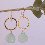 Aqua Chalcedony Earrings~14k gold filled - Maresia Jewelry