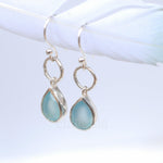 Aqua Chalcedony Earrings~ Sterling Silver 925 ~ ME069 - Maresia Jewelry