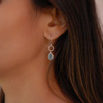 Aqua Chalcedony Earrings~ Sterling Silver 925 ~ ME069 - Maresia Jewelry