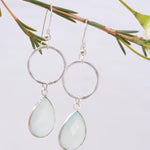 Aqua Chalcedony Earrings~ Sterling Silver 925 ~ ME124 - Maresia Jewelry