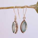 Aqua Chalcedony Earrings~ Sterling Silver 925 - Maresia Jewelry