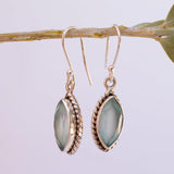 Aqua Chalcedony Earrings~ Sterling Silver 925 - Maresia Jewelry