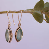 Aqua Chalcedony Earrings~ Sterling Silver 925 - Maresia Jewelry
