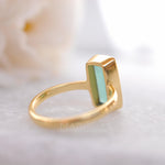 Aqua Chalcedony Gold Ring ~18k Gold Plated ~ MR014A - Maresia Jewelry