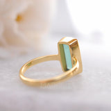 Aqua Chalcedony Gold Ring ~18k Gold Plated ~ MR014A - Maresia Jewelry