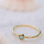 Aqua Chalcedony Gold Ring ~ Delicate ~ 18k Gold Plated ~ Handmade ~ Gemstone~Statement ~Everyday~ Hippie~Bohemian~Stackable ~MR328