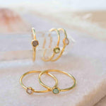 Aqua Chalcedony Gold Ring ~ Delicate ~ 18k Gold Plated ~ Handmade ~ Gemstone~Statement ~Everyday~ Hippie~Bohemian~Stackable ~MR328