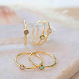 Aqua Chalcedony Gold Ring ~ Delicate ~ 18k Gold Plated ~ Handmade ~ Gemstone~Statement ~Everyday~ Hippie~Bohemian~Stackable ~MR328
