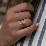 Aqua Chalcedony Gold Ring ~ Delicate ~ 18k Gold Plated ~ Handmade ~ Gemstone~Statement ~Everyday~ Hippie~Bohemian~Stackable ~MR328