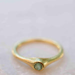 Aqua Chalcedony Gold Ring ~ Delicate ~ 18k Gold Plated ~ Handmade ~ Gemstone~Statement ~Everyday~ Hippie~Bohemian~Stackable ~MR331