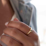 Aqua Chalcedony Gold Ring ~ Delicate ~ 18k Gold Plated ~ Handmade ~ Gemstone~Statement ~Everyday~ Hippie~Bohemian~Stackable ~MR331