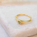 Aqua Chalcedony Gold Ring ~ Delicate ~ 18k Gold Plated ~ Handmade ~ Gemstone~Statement ~Everyday~ Hippie~Bohemian~Stackable ~MR331