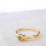 Aqua Chalcedony Gold Ring ~ Delicate ~ 18k Gold Plated ~ Handmade ~ Gemstone~Statement ~Everyday~ Hippie~Bohemian~Stackable ~MR331