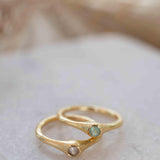 Aqua Chalcedony Gold Ring ~ Delicate ~ 18k Gold Plated ~ Handmade ~ Gemstone~Statement ~Everyday~ Hippie~Bohemian~Stackable ~MR331