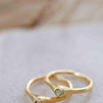 Aqua Chalcedony Gold Ring ~ Delicate ~ 18k Gold Plated ~ Handmade ~ Gemstone~Statement ~Everyday~ Hippie~Bohemian~Stackable ~MR331