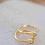 Aqua Chalcedony Gold Ring ~ Delicate ~ 18k Gold Plated ~ Handmade ~ Gemstone~Statement ~Everyday~ Hippie~Bohemian~Stackable ~MR331