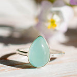 Aqua Chalcedony Ring ~ Sterling Silver 925 ~MR021 - Maresia Jewelry
