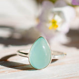 Aqua Chalcedony Ring ~ Sterling Silver 925 ~MR021 - Maresia Jewelry