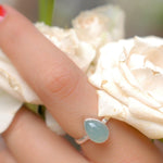 Aqua Chalcedony Ring ~ Sterling Silver 925 ~MR021 - Maresia Jewelry