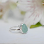 Aqua Chalcedony Ring ~ Sterling Silver 925 ~MR021 - Maresia Jewelry